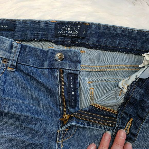 LUCKY BRAND Sweet Jean Crop Flap Pockets Jeans 12 - Picture 4 of 9